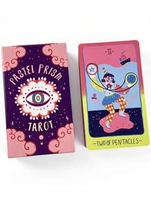 1 BoxPastel Prism Tarot 78 Cards A Divination Set Full Of Childlike Innocence And Fantasy Elements,Spiritual Gift,Suitable For Beginners And Enthusiasts - Multicolor - View 4