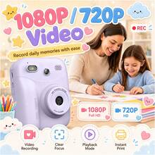 Christmas, Birthday, And Halloween Gift Ready – Multifunctional Instant Print Camera With 1080P HD Recording, 2.4-Inch Display, 1300mAh Battery, And Portable Travel Design – Present For Men, Women, And Photography Enthusiasts - View 7