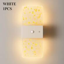 Modern Crystal Motion Sensor Wall Lamp, LED Smart Sensor Acrylic Wall Light, Wireless LED Wall Lamp, Battery-Powered Night Light, Adjustable Color Temperature And Brightness, Suitable For Hallways, Bathrooms, Bedrooms, Home Decoration, Living Room - Square Multicolor - View 14
