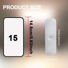 VOLACI Set 3 buah Lampu Sensor LED Dinding, Bentuk Persegi Panjang, Cahaya Hangat/Putih, Sensor Gerak Cerdas, Penerangan Rumah, Dapat Diisi Ulang USB, Pemasangan Mudah dengan Gantungan Magnetik, Cocok untuk Dapur, Lemari Penyimpanan, Tangga, Rak Lorong, Penggunaan di Rumah dan Kantor - Lampu Kabinet - View 3