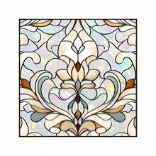 Stiker Jendela Statis Pelindung Privasi Suncatcher Pelangi Motif Bunga Kaca Patri Dekorasi Kaca Berwarna untuk Rumah - Stiker jendela laser - View 10