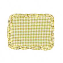 1/2/4pcs Korean Style Plaid Sweet Ruffle Edge Cute Princess Style Candy Color Plaid Food Plate Heat-Insulating Background Mat Napkin, Nordic Country Style Blue Plaid Table Mat Napkin - Multicolor - View 11