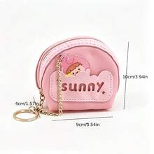 Cute Cartoon Mini Semi-Circle Coin Purse, Small Item Lipstick Coin Key Storage Bag, DIY Bag Charm - Multicolor - View 6
