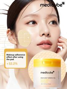Medicube Kojic Acid & Turmeric 淨化棉片，舒緩修護棉片，含麴酸、薑黃、菸鹼醯胺、甘醇酸，適用於問題肌膚、痘後護理，韓系保養，70片/包，1包 - 70 片 - 查看 8