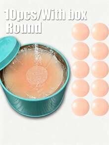 2/8/10/12pcs Reusable Invisible Seamless Self-Adhesive Nipple Covers, No Residue No Shifting, Suitable For Multiple Occasions - Baby Pink - View 14