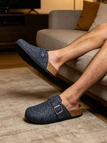 Men's Slippers, Comfortable Outdoor Casual Shoes, Lightweight Non-Slip, Durable For Home Use, Breathable Men's Sandals, Outdoor Daily Wear Men's Shoes (Asymmetrical Pattern). - Black - View 7