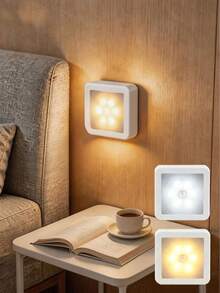 Smart Motion Sensor LED Night Light Bedside Wake-Up Light Automatic Stair Hallway Cabinet Lighting Home Practical Gadget - Multiple Styles - View 2