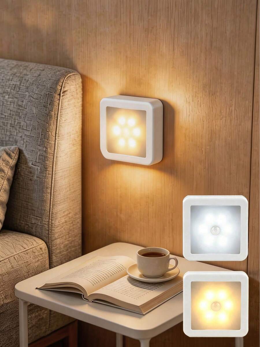 Smart Motion Sensor LED Night Light Bedside Wake-Up Light Automatic Stair Hallway Cabinet Lighting Home Practical Gadget