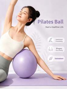 1 PC – Thickened Mini Pilates/Yoga Ball (Fitness Balance Ball); Suitable For Postpartum Abdominal Toning And Core Strength Training; Ideal For Workouts At Home, School, The Gym, Or The Office; Pilates & Yoga Accessory / Inflation Pump Included - Multicolor - View 11