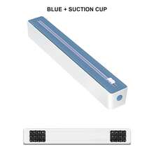 Plastic Wrap Cutter With Sliding Blade, 3-Way Mounting With Strong Suction Cup, Magnetic Back And Hook-And-Loop Fastener, Kitchen Foil And Cling Film Dispenser, Clean Cut, Space-Saving Organizer For Fridge, Countertop And Wall, Easy To Use Daily - View 10