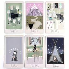 1 Set Thoughtful Cat Tarot Cards - Mysterious Moon And Stars Design, Spiritual Connection And Family Fun, Intuitive Game With PDF Manual, Mixed Color Art On Premium Paper, Novelty Game For Cat Lovers, Fantasy Illustrations | High-Quality Printing - Multicolor - View 7