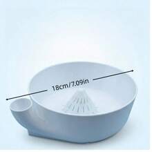 1pc White Colander Strainer, Kitchen Sink Fruit Washing Tool, Perforated Filter Basin For Rinsing Strawberries, Blueberries, Grapes And Other Berries, Suitable For Daily Kitchen Countertop And Sink Use - White - View 6