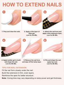 TWOING 15ml 8-in-1 Jelly Nude Builder Gel, Gel Kuku Multifungsi yang Merata Sendiri untuk Membangun Apex, Ekstensi Kuku, Pembentukan & Pelapisan Kuku, Hasil Akhir Transparan Netral, Seni Kuku DIY Ramah untuk Pemula, Membutuhkan Lampu UV/LED - merah muda telanjang - View 7