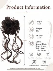 Women's Messy Curly Bun With Face-Framing Tendrils – A Chic, Effortlessly Elegant Hair Accessory Perfect For Everyday Wear, Dates, And Parties. - Multicolor - View 3
