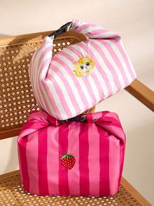 1pc Roll-Up Bento Bag Lunch Box Bag Insulated Bag Handbag Bento Bag Commuter School Office Portable Large Breakfast Lunch Bag Rice Bag - Multicolor - View 1