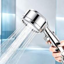 Handheld Shower Head With Switch, 4 Spray Modes, -Plated Water-Saving Shower Nozzle, Bathroom Spa Shower Accessory - Shower Head - View 1