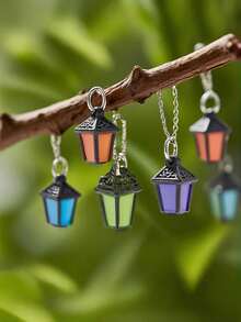 10pcs Mini Night Light Landscape Decor, Colorful Glowing Resin Handmade Snow Tree Christmas Decoration, Suitable For Garden, Home Decor And Christmas Gift - A - View 6