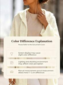 Plus Size Women's Autumn/Winter Hooded Knit Cardigan, Loose Fit Slimming Flattering Elegant Commute Long Sleeve Front Open Sweater Jacket - Beige - View 7