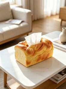 Realistic Bread-Shaped Tissue Box Holder, Creative Croissant Or Toast Bread Design, Decorative Desktop Tissue Dispenser, Suitable For Living Room, Bedroom, Kitchen, Office, Cafe And Bakery, Cute Food-Themed Desktop Home Decor, Housewarming Gift - Multicolor - View 10