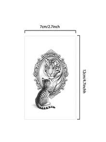 2Pcs Tattoo Y2K Fake Temporary Tattoos Cat Butterfly Semi Permanent Waterproof Sweatproof Last For 1-2 Weeks Anti-Friction Non-Reflective Black For Woman And Men Tattoo Stickers For Arm - Black - View 4