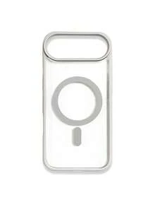 1pc 5-Style Optional Contrast Border Magnetic Large Window Transparent Phone Case, Ins Minimalist Phone Case, Built-In Magnetic Ring Supports Wireless Charging; Covers, A Style Transparent Border / B Style Light Pink Border / C Style Vibrant Orange Border / D Style Classic Black Border / E Style Light Gray Border, Raised Lens Full Coverage Anti-Drop Soft Shell, Minimalist Versatile Fashion Phone Case, Suitable For Personal Use, Birthday Gift Choice; Compatible With IPhone Case - Multicolor - View 38