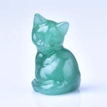 CUPIDCRYSTAL Natural Crystal Carved Cat Decoration, Interesting Room Decor Desktop Ornament, Unique Crystal And Rock, Halloween, Christmas Gift Choice, Crystal And Stone Made Gift - Crystal Cat - View 8