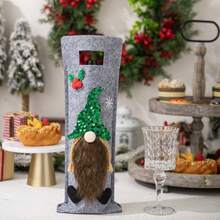 1pc Christmas Decoration Wine Bottle Bag, Christmas Wine Bottle Cover Party Decor - Multicolor - View 14