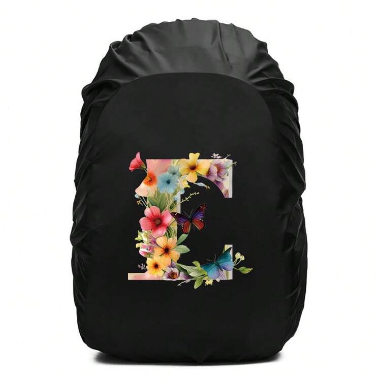 Pelindung Ransel Motif Bunga Kupu-kupu Cat Air, Sarung Pelindung Ransel Tahan Air dan Debu dengan Tali Serut, Aksesori Ringan Tahan Sobek, Cocok untuk Mendaki, Berkemah, Perjalanan, dan Olahraga Luar Ruangan, Hitam - Hitam - View 120