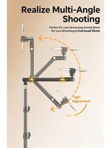 Adjustable Height Floor Tripod With Rotatable Telescopic Arm And Phone Holder, Suitable For Phone Photography, Live Streaming, Cooking, Painting And Food Photography - Multiple Styles - View 8
