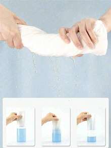 5pcs Travel Compressed Towels, Suitable For Outdoor Swimming Trips, Compressed Towels, Essential For Swimming Trips - Portable, Super Absorbent Travel Compressed Towels - Portable, Compact, Space-Saving, Can Be Used For Face And Body Cleansing, Gentle On Skin, Perfect For Outdoor, Gym And Daily Use. - Multicolor - View 4