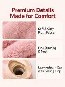 1pc Long-Shaped Hot Water Bag,Water-Filling Hand Warmer,Durable,Anti-Explosion,Winter Warm Supplies(Due To Different Batches,Colors Of The Inner Liner May Vary.We Apologize For Any Inconvenience Caused,Silk Ribbon,Rib Color, Design Randomly Assorted) - Multicolor - View 7