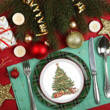 Christmas Disposable Tableware Set,Perfect Decorations For Christmas Party, Picnic, Camping, Gathering And Events - A - View 2