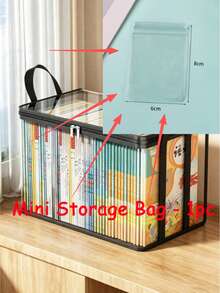 Kotak Penyimpanan PVC Transparan Tahan Lama dengan Jendela Transparan, Tas Penyimpanan Lipat, Cocok untuk Buku, Mainan, Alat Tulis, dan Makanan Ringan, Menghemat Ruang Penyimpanan di Rumah dan Kelas, Penyimpanan untuk Natal dan Halloween, dan Perlengkapan Sekolah. - MultiWarna - View 11