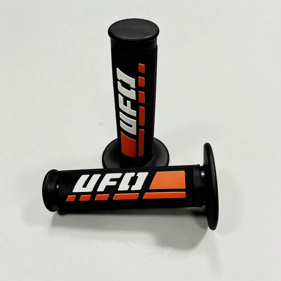 Motorcycle Handlebar Grips Off-Road/Scooter/ATV Universal Non-Slip Rubber Grips Inner Diameter Left 22mm Right 24mm Modified Handlebar End Caps Wear-Resistant Rubber