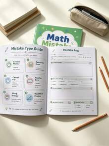 Children's Math Error Record Book, Error Correction Review Notebook, Math Error Tracking Workbook, Back To School Supplies, Elementary & Middle School Students Math Learning Notebook, Teacher Reward Gift, Christmas Gift/Birthday Gift - View 7