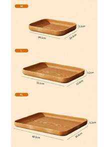 1/2PCS Wood Grain Plastic Tray, Storage Dish, Can Be Used To Hold Tea, Coffee, Food Cups Or Plates, Suitable For Halloween, Christmas, New Year, Birthday Party, Wedding, Festival Celebration, Home Decor For Autumn And Winter - View 5