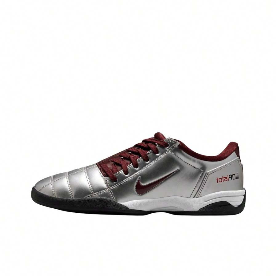 Nike Total 90 II Comfortable Fit Thin Sole Breathable Soccer Cleats Women's Red Silver - Silver - View 1