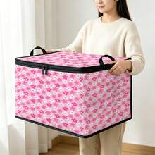 Thickened Storage Bag, Foldable Clothing & Bedding Organizer, Dorm Essential, Suitable For Blankets, Quilts, Wardrobe, Underbed & Dorm Storage, Ideal For Moving, Laundry & Space-Saving Room Organization, Multiple Premium Digital Print Patterns - Multi-color - View 4