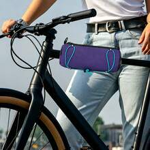YUNRUX Purple Nylon Bicycle Handlebar Storage Bag Water Repellent Convertible Shoulder Bag For Road Mountain Bike Commuting Cycling Essentials Storage - Purple - View 2