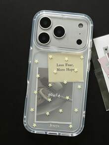 Yellow Star Transparent Phone Case, Compatible With IPhone 18 Pro Max, 17 Pro Max, 17 Pro, 17, 16 Pro Max, 16 Pro, 16, 15 Pro Max, 15 Pro, 14, 15, 16 Plus, 11, 15, 14, 13, 17, Cute Minimalist Transparent Soft Shell, Suitable For Girls And Women, Can Be Used As A Gift. - Yellow Star - View 3