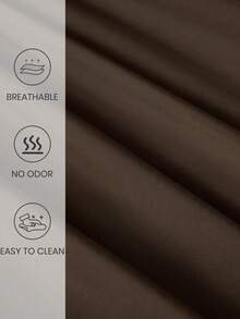 1pc Waterproof Fitted Sheet, Comfortable Mattress Protector, Dark Coffee Brown Mattress Cover, Room Decor, Skin-Friendly And Breathable, Suitable For Single/Double/Queen/King Size Beds, All Season, Machine Washable, Dorm Bedding, Back To School - Dark Brown - View 6