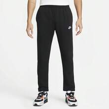Nike Men's Casual Everyday Basic Straight-Leg Knit French Terry Breathable Mid-Rise Sweatpants - Black - View 3