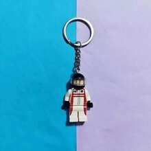 DOBBLE 1pc Exquisite Handmade 3D Racer Magnetic Keychains, Y2K Millennium Style Bow Key Rings, Backpack Pendants, Couple Keychain Gifts - Multicolor - View 14