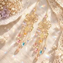 2Pcs Flower Crystal Suncatcher Window Hanging Boho Room Decor - 2-piece Petal Sun Catcher - View 3