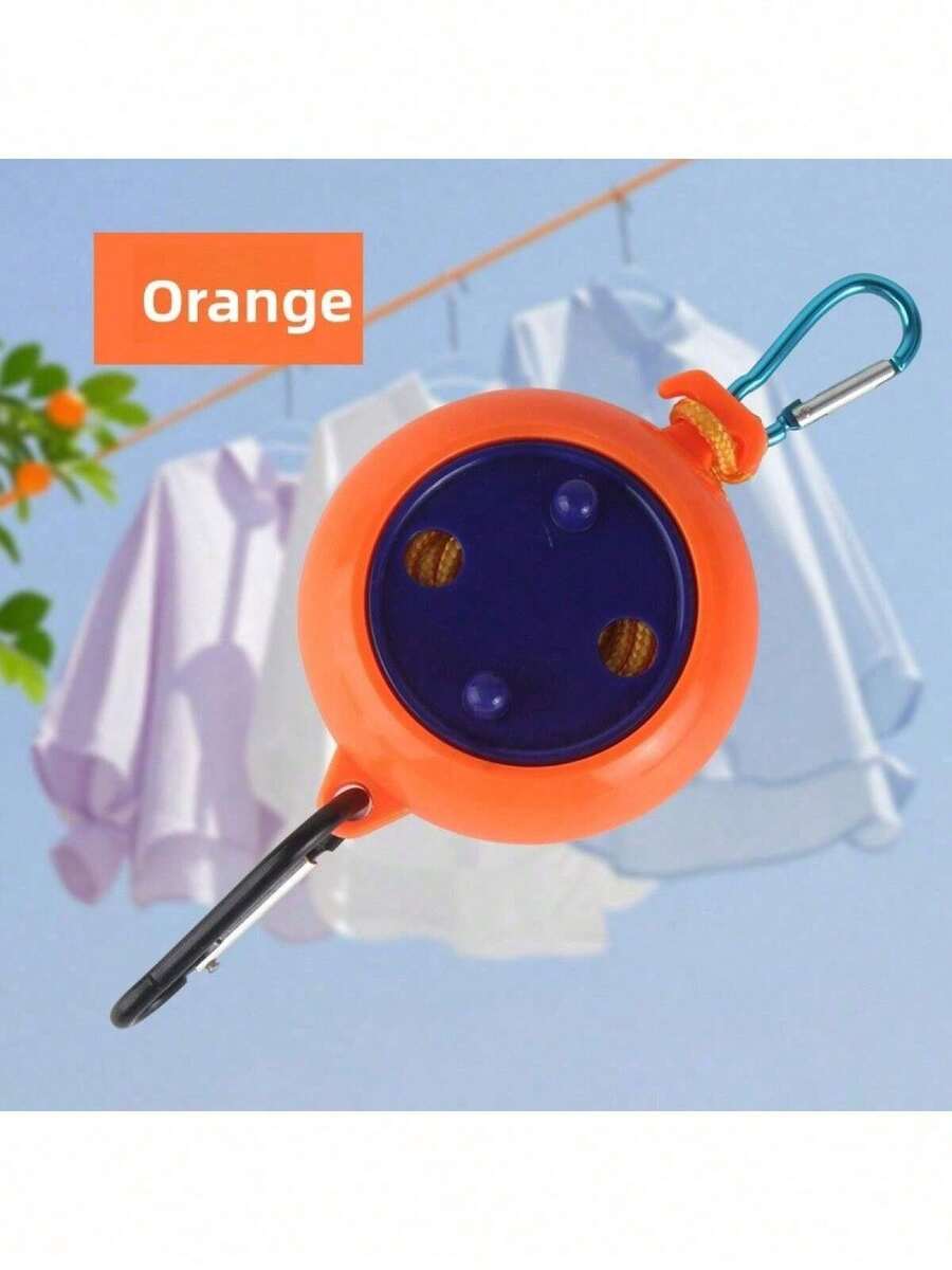 1pc 32ft Retractable Camping Clothesline, Portable Travel Clothesline With Handle, Durable Plastic Design, Suitable For Camping, Fishing, Hiking, RV, Beach Outdoor Clothesline, Autumn Camping Gear Holiday Gift - Multicolor - View 1