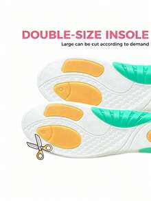 1 Pair Sports Whale Arch Support Insoles, 2 Color Options, Rebound Shock Absorption, Sweat-Absorbent, Anti-Twist, Full-Length Cushioning Insoles - Multicolor - View 5