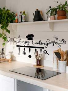 1 buah Stiker Dapur PVC, Stiker Dinding Grafis Slogan Modernis untuk Renovasi Dapur, Stiker, Stiker Dinding, Stiker Vinyl untuk Dekorasi Rumah, Item Dekorasi Musim Semi untuk Menyegarkan Rumah Anda, Stiker Dekorasi Rama, Hadiah Ulang Tahun, Wisuda, Dekorasi Dapur - Beraneka warna - View 6