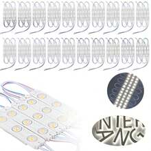 200-Pack 12V Waterproof LED Modules For Advertising Signs, Decorative Lights For Storefronts, Windows, And Illuminated Letters, White Light, High Brightness - White Light - View 1