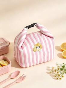 1pc Roll-Up Bento Bag Lunch Box Bag Insulated Bag Handbag Bento Bag Commuter School Office Portable Large Breakfast Lunch Bag Rice Bag - Multicolor - View 3