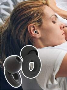 1PC Ear Plugs Ultra-Comfort Earplugs -Ideal For Sleep(1.3*1.5cm), Travel, Block Out Noise,Suitable For Dorms,Essential Items For Home And School Use. Relieve Insomnia, Back To School Essential, Sleeping, Cycling, Study And Travel. Gift. - Multicolor - View 2